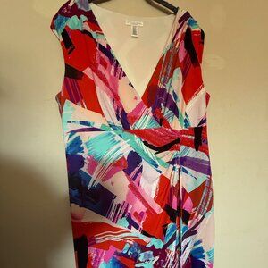 London Times Woman Midi Dress, 18W